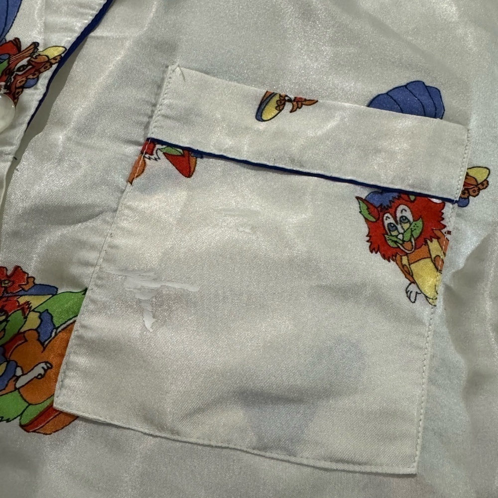 Vintage Vietnam Cartoon Silk Like Button Down Shirt 1970’s Streetwear Fun Unique - Picture 16 of 16